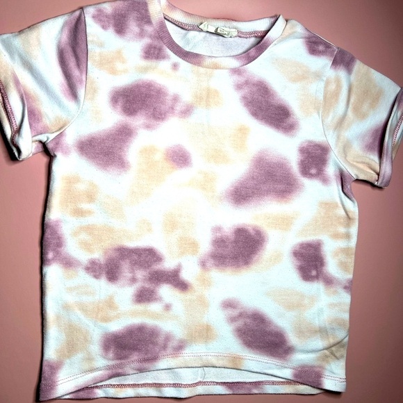 Jessica Simpson Purple and Cream Short Sleeve Tee - Picture 1 of 6